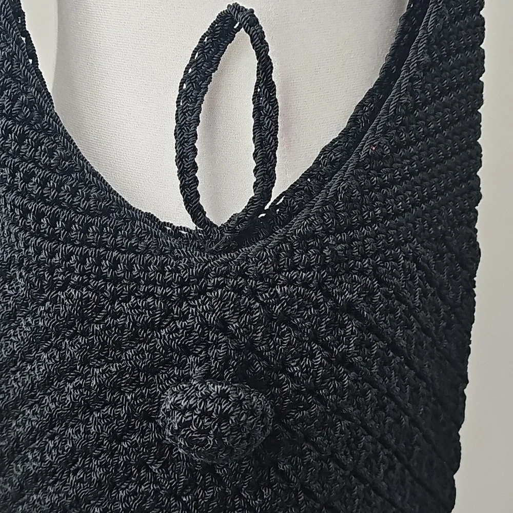Stunning Crochet Hobo Bag Crossbody Boho Hippie‎ Flowerchild Throwback